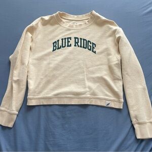 Light Yellow long Sleeve Blue Ridge ribbed Sweater